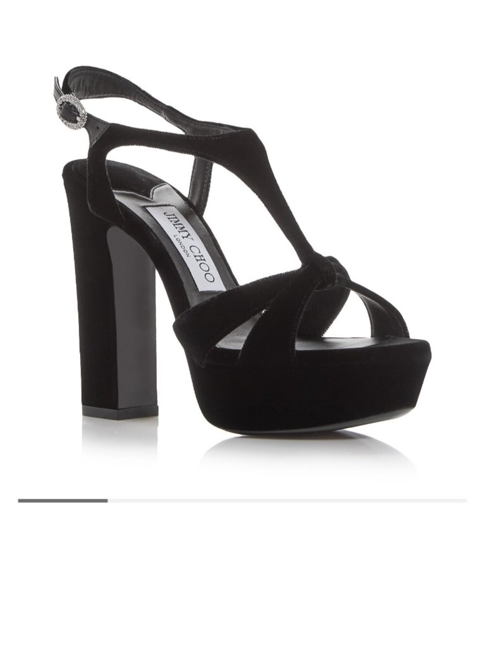 Jimmy Choo Kesia 120 Black Velvet Platform Heels Sandals Size 38 NWT